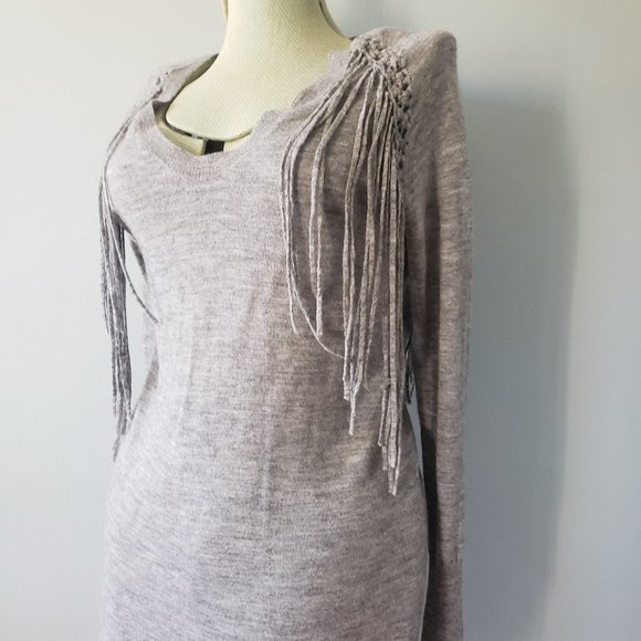 Rebecca Taylor Fringe Sweater Sz Medium - Picture 5 of 10